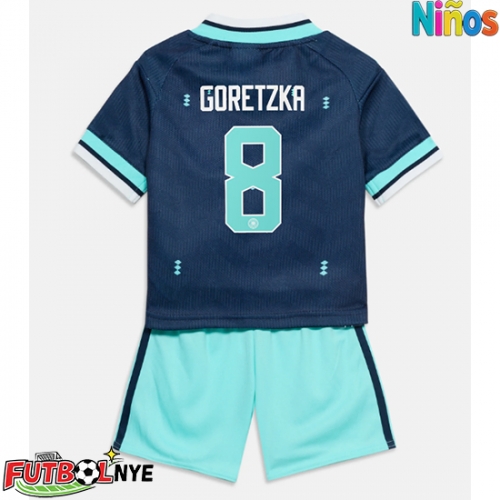 Camiseta Alemania Leon Goretzka #8 Visitante Equipación para niños Mundial 2026 manga corta (+ pantalones cortos)